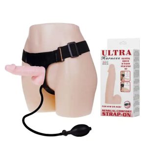 Arnes con Consolador Inflable