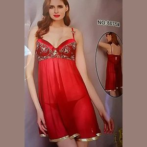 Babydoll con encaje bordado