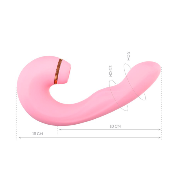 Succionador y vibrador Curvy Fuscia - Imagen 2