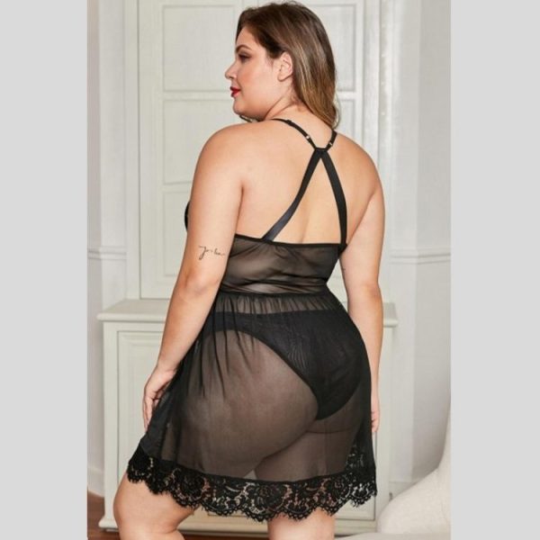 Babydoll Negro Plus Halter - Imagen 2