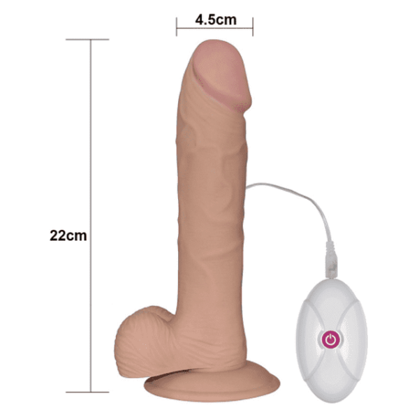 Dildo vibrador a control The Ultra Soft Dude 22cm - Imagen 2