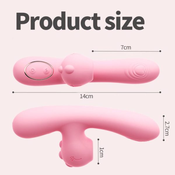 Vibrador y succionador Rosa 2en1 - Imagen 2