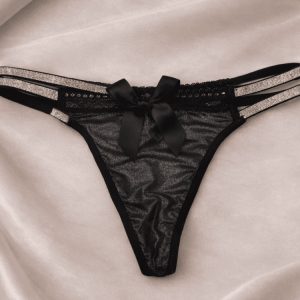 Colaless Negro con Tiras Brillantes
