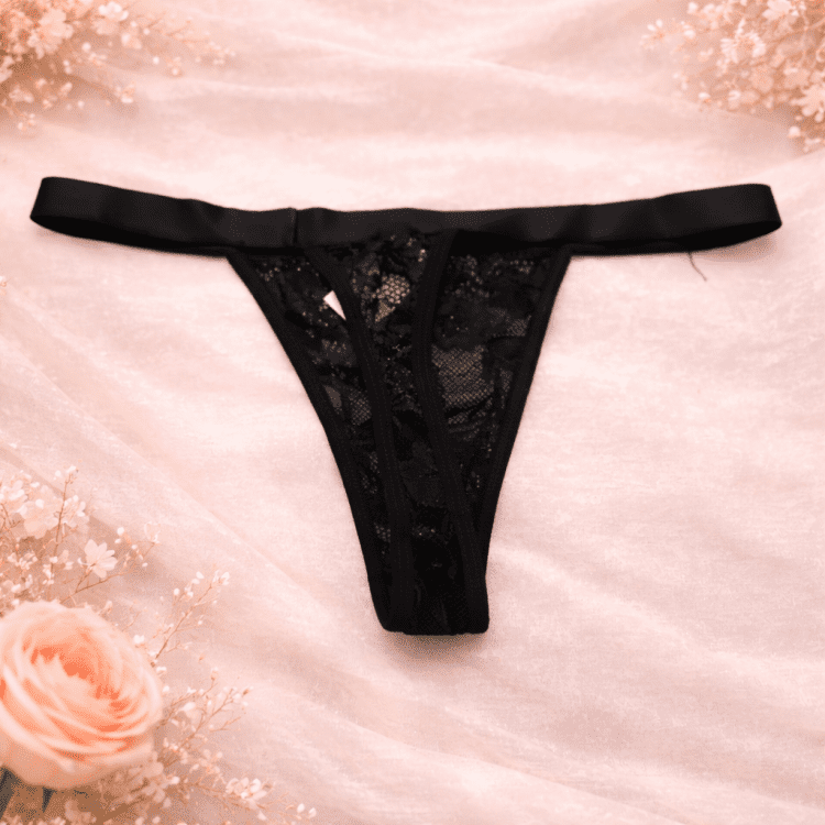 Tanga de Encaje Negro - Imagen 2