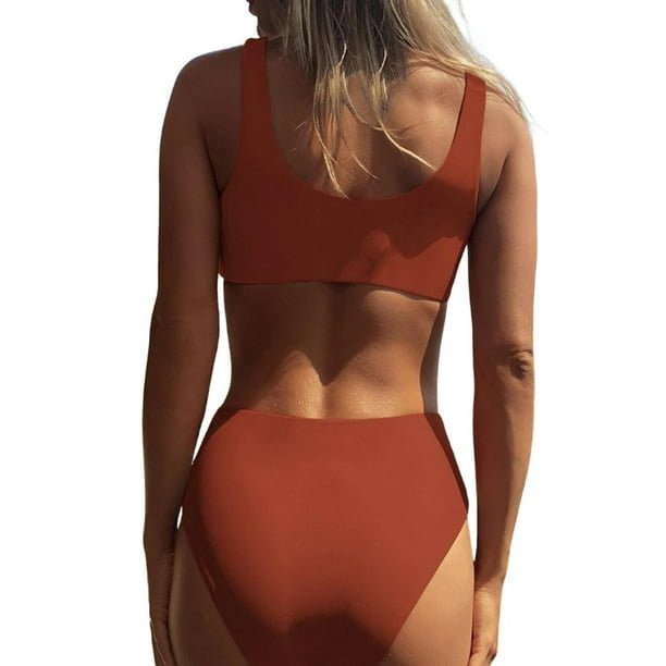 Bikini Cintura Alta Terracota - Imagen 2