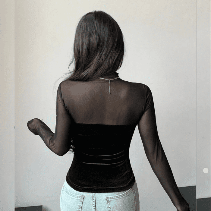 🖤 Polera manga larga transparente - Imagen 2