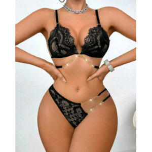 Conjunto de lencería negro Vany