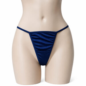Tanga Hilo Satinada Azul Marino