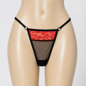 Tanga de Tul Corazones Rojos