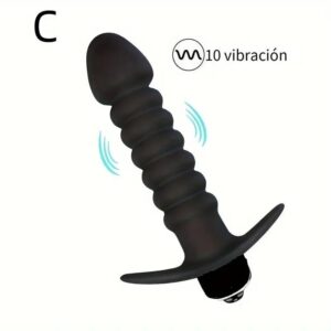 Vibrador Anal con Bolas y Textura Ondulado